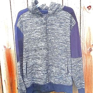 Large zip up hooded sweatshirt